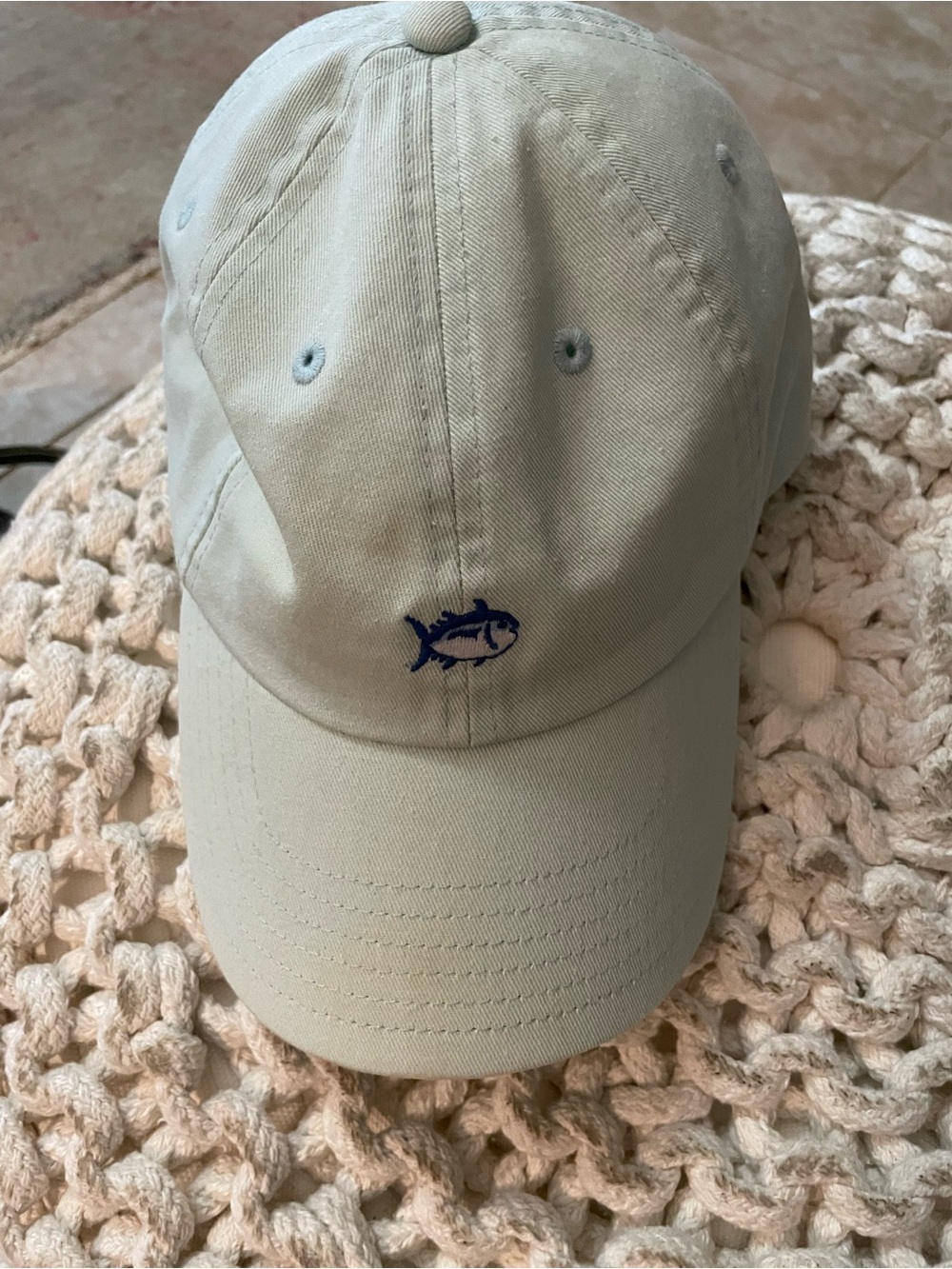 Southern Tide Baseball Cap with Navy Fish Logo